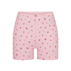NEW Skims Soft Lounge Lace Shorts in Rose Print (M)